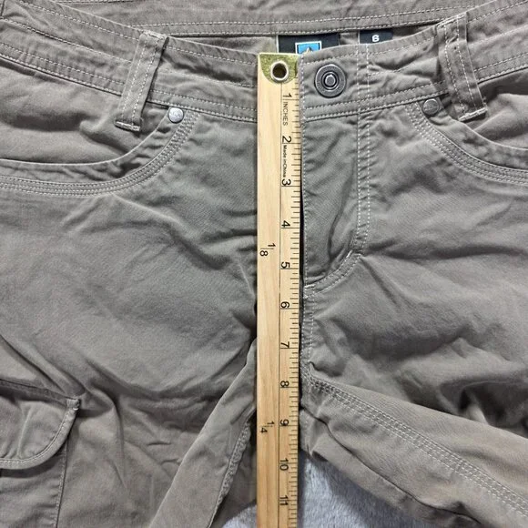 Kuhl Shorts Womens 6 Brown Cargo Pockets Hiking Camping Splash 11" Inseam - Picture 10 of 14